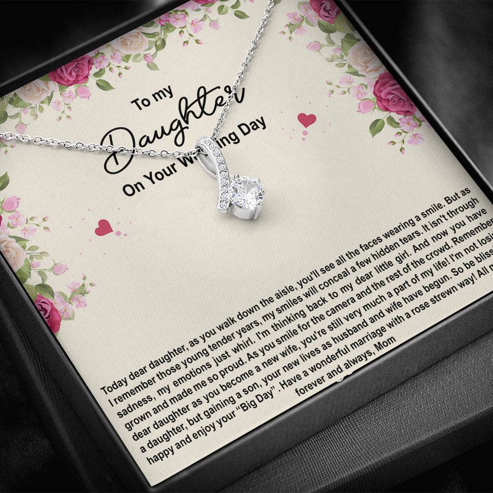 To My Bride Gifts, Enjoy Your Big Day, Alluring Beauty Necklace For Women, Wedding Day Thank You Ideas From Mom
