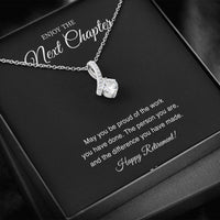 Load image into Gallery viewer, Retirement Gifts, Next Chapter, Happy Retirement Alluring Beauty Necklace For Women, Retirement Party Favor From Friends Coworkers
