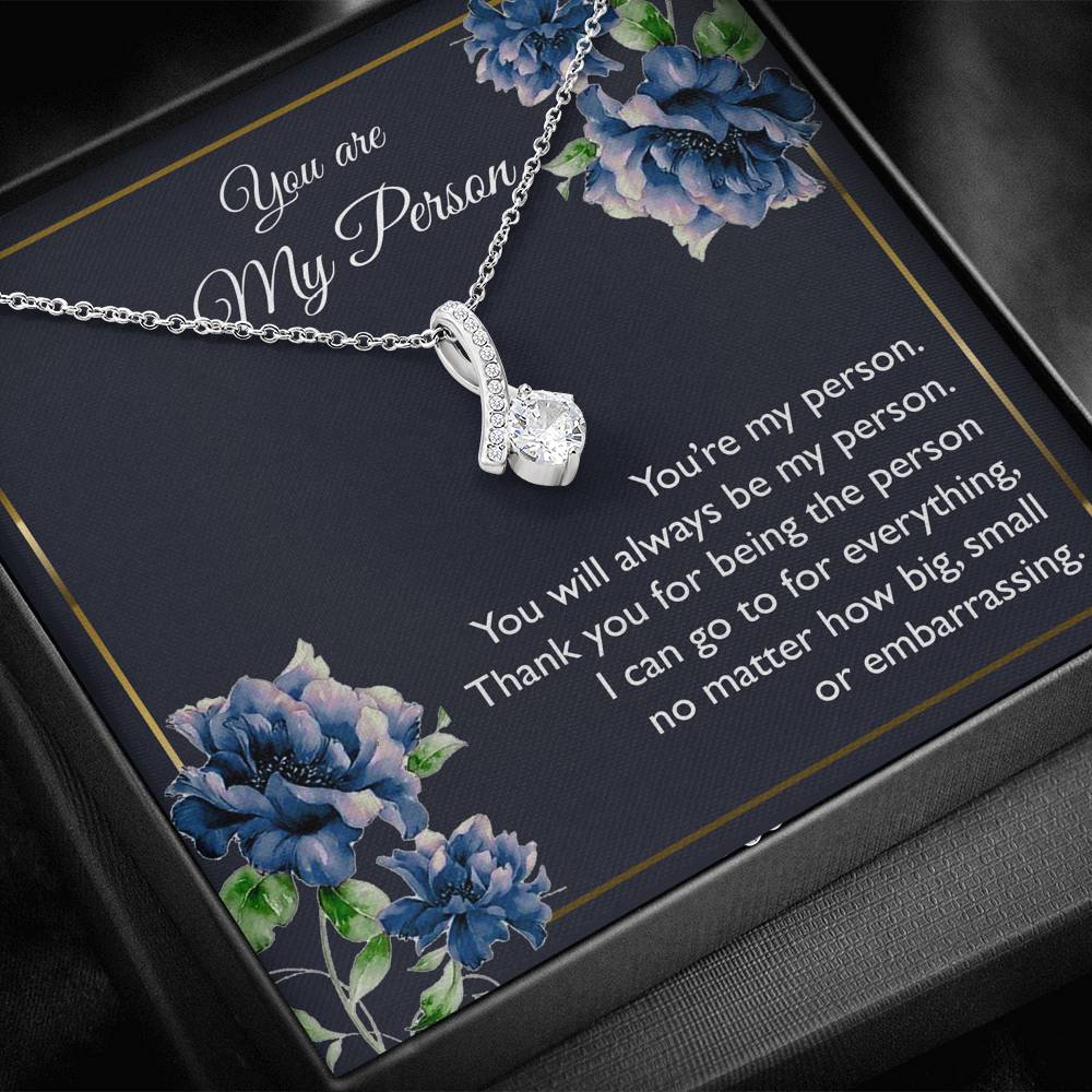 To My Girlfriend, You Are My Person, Alluring Beauty Necklace For Women, Anniversary Birthday Gifts From Boyfriend