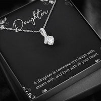Load image into Gallery viewer, To My Daughter Gifts, A Daughter Is Someone You Laugh With, Alluring Beauty Necklace For Women, Birthday Present Idea From Mom
