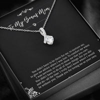 Load image into Gallery viewer, To My Bonus Mom Gifts, Thank You For Loving Me, Alluring Beauty Necklace For Women, Birthday Mothers Day Present From Bonus Daughter
