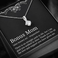 Load image into Gallery viewer, To My Bonus Mom Gifts, Thank You For All The Love, Alluring Beauty Necklace For Women, Birthday Mothers Day Present From Bonus Daughter
