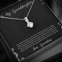 Load image into Gallery viewer, To My Granddaughter Gifts, I Think About You, Alluring Beauty Necklace For Women, Birthday Present Idea From Grandma
