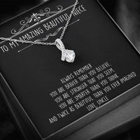 Load image into Gallery viewer, To My Niece  Gifts, Always Remember, Alluring Beauty Necklace For Women, Birthday Present Idea From Uncle

