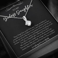 Load image into Gallery viewer, To My Badass Daughter Gifts, Never Forget How Much I Love You, Alluring Beauty Necklace For Women, Birthday Present Idea From Mom
