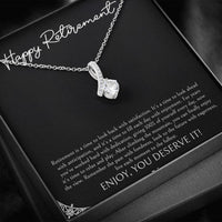 Load image into Gallery viewer, Retirement Gifts, Time To Relax, Happy Retirement Alluring Beauty Necklace For Women, Retirement Party Favor From Friends Coworkers
