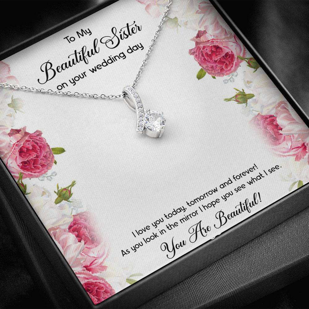 Bride Gifts, You Are Beautiful, Alluring Beauty Necklace For Women, Wedding Day Thank You Ideas From Sister