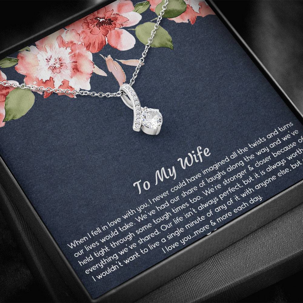 To My Wife, When I Fell In Love With You, Alluring Beauty Necklace For Women, Anniversary Birthday Gifts From Husband