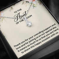 Load image into Gallery viewer, To My Aunt of the Groom Gifts, Thank You for Your Support, Alluring Beauty Necklace For Women, Wedding Day Thank You Ideas From Groom
