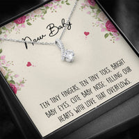 Load image into Gallery viewer, Gift for Expecting Mom, Ten Tiny Fingers, Mom to Be Alluring Beauty Necklace For Women, Pregnancy Gift For New Mother
