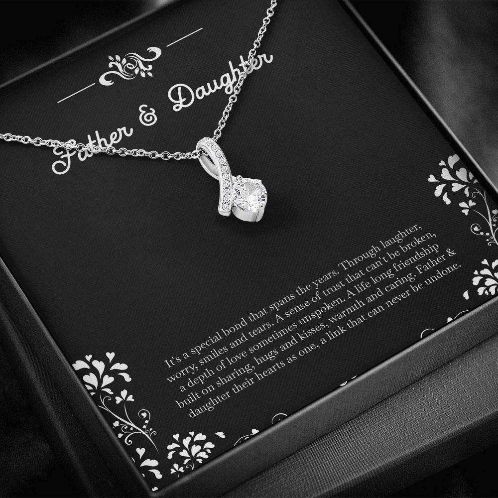 To My Daughter Gifts, Father and Daughter Bond, Alluring Beauty Necklace For Women, Birthday Present Idea From Dad