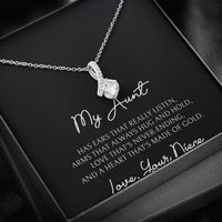 Load image into Gallery viewer, To My Aunt Gifts, Love That&#39;s Never Ending, Alluring Beauty Necklace For Women, Birthday Present Idea From Niece
