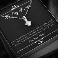 Load image into Gallery viewer, To My Fiancée, I Am Lucky To Cross Your Path, Alluring Beauty Necklace For Women, Anniversary Birthday Valentines Day Gifts From Fiancé
