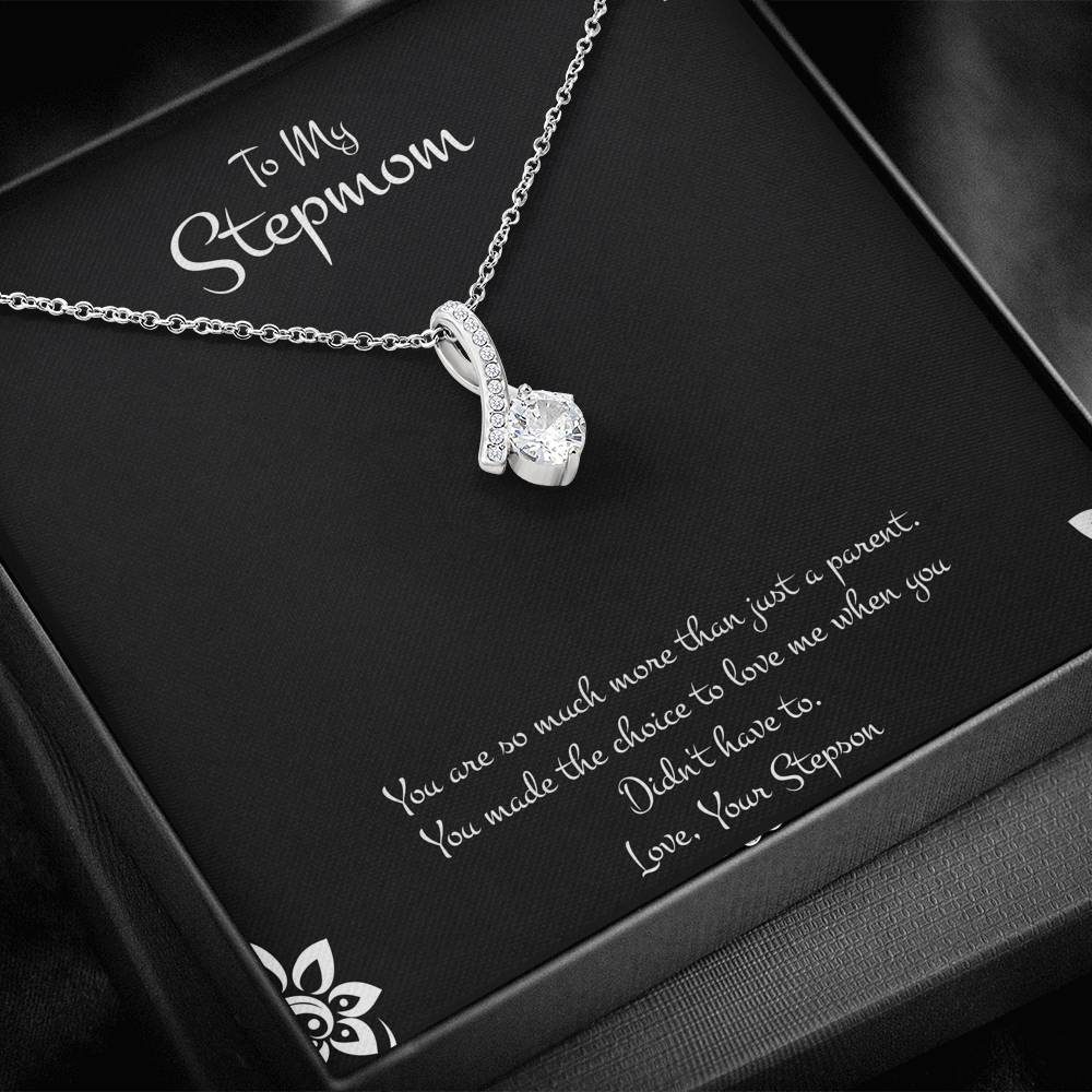 To My Stepmom Gifts, You Are More Than Just A Parent, Alluring Beauty Necklace For Women, Birthday Mothers Day Present From Stepson