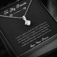 Load image into Gallery viewer, To My Fiancée, I Wish I Could Turn Back The Clock, Alluring Beauty Necklace For Women, Anniversary Birthday Valentines Day Gifts From Fiancé
