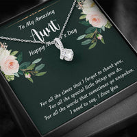 Load image into Gallery viewer, To My Aunt Gifts, I Love You, Alluring Beauty Necklace For Women, Aunt Mother&#39;s Day Present From Niece Nephew
