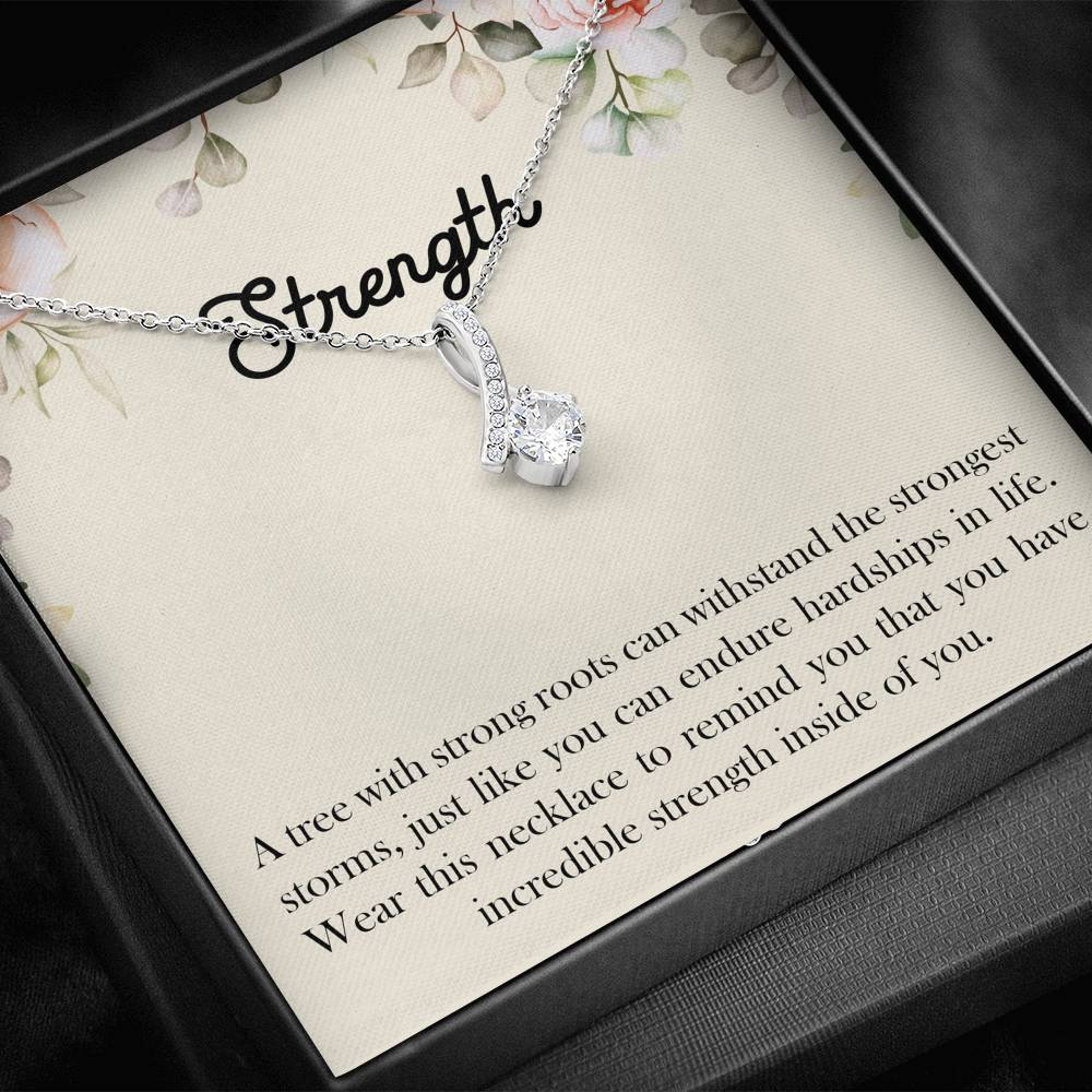 Encouragement Gifts, Strength, Motivational Alluring Beauty Necklace For Women, Sympathy Inspiration Friendship Present