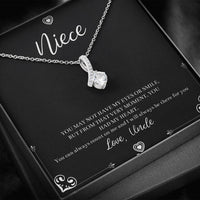 Load image into Gallery viewer, To My Niece  Gifts, You Can Always Count On Me, Alluring Beauty Necklace For Women, Birthday Present Idea From Uncle
