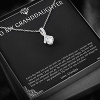 Load image into Gallery viewer, To My Granddaughter Gifts, I Think About You, Alluring Beauty Necklace For Women, Birthday Present Idea From Grandpa
