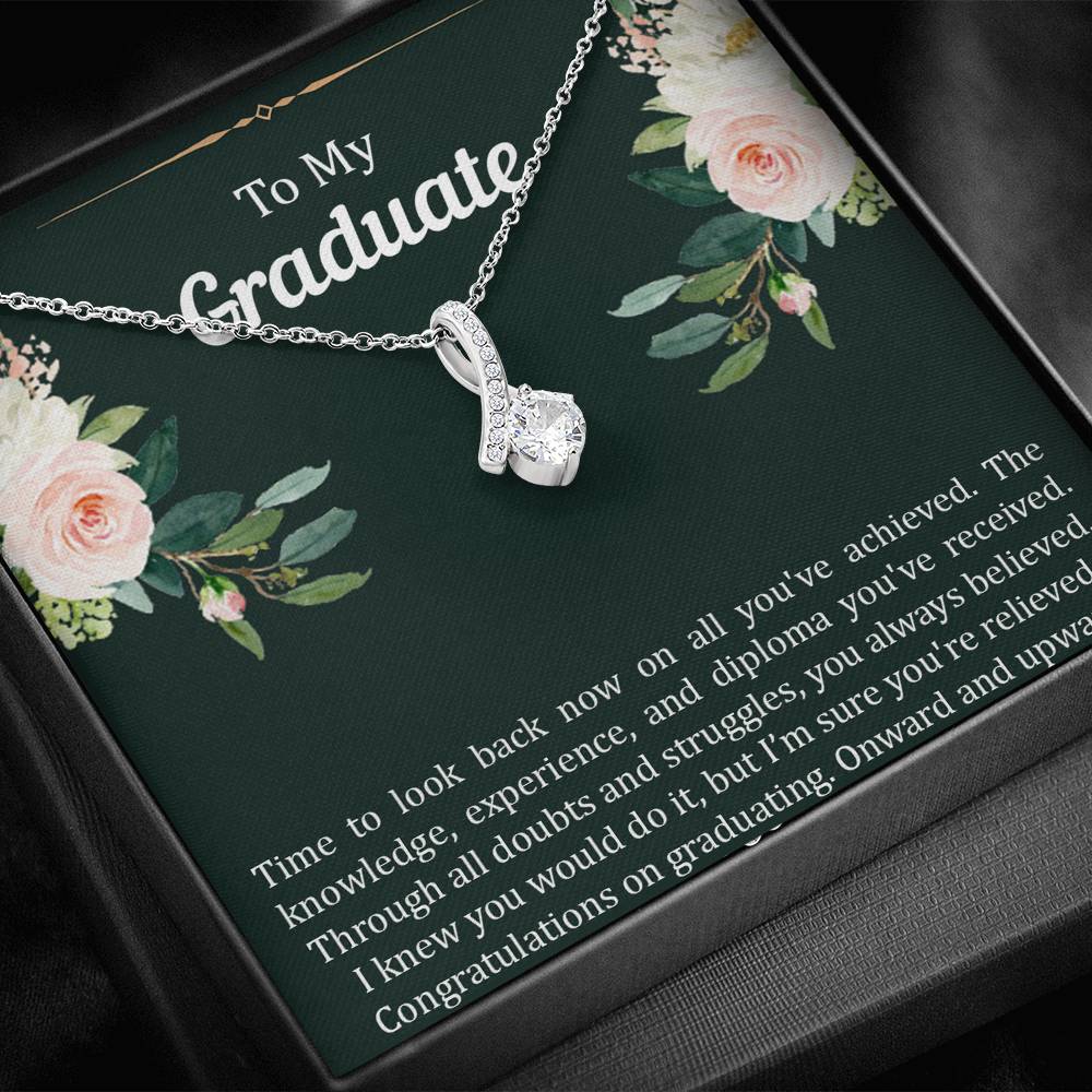 Graduation Gifts, Onward and Upward, Alluring Beauty Necklace For Women, College Preschool High School Graduation Present