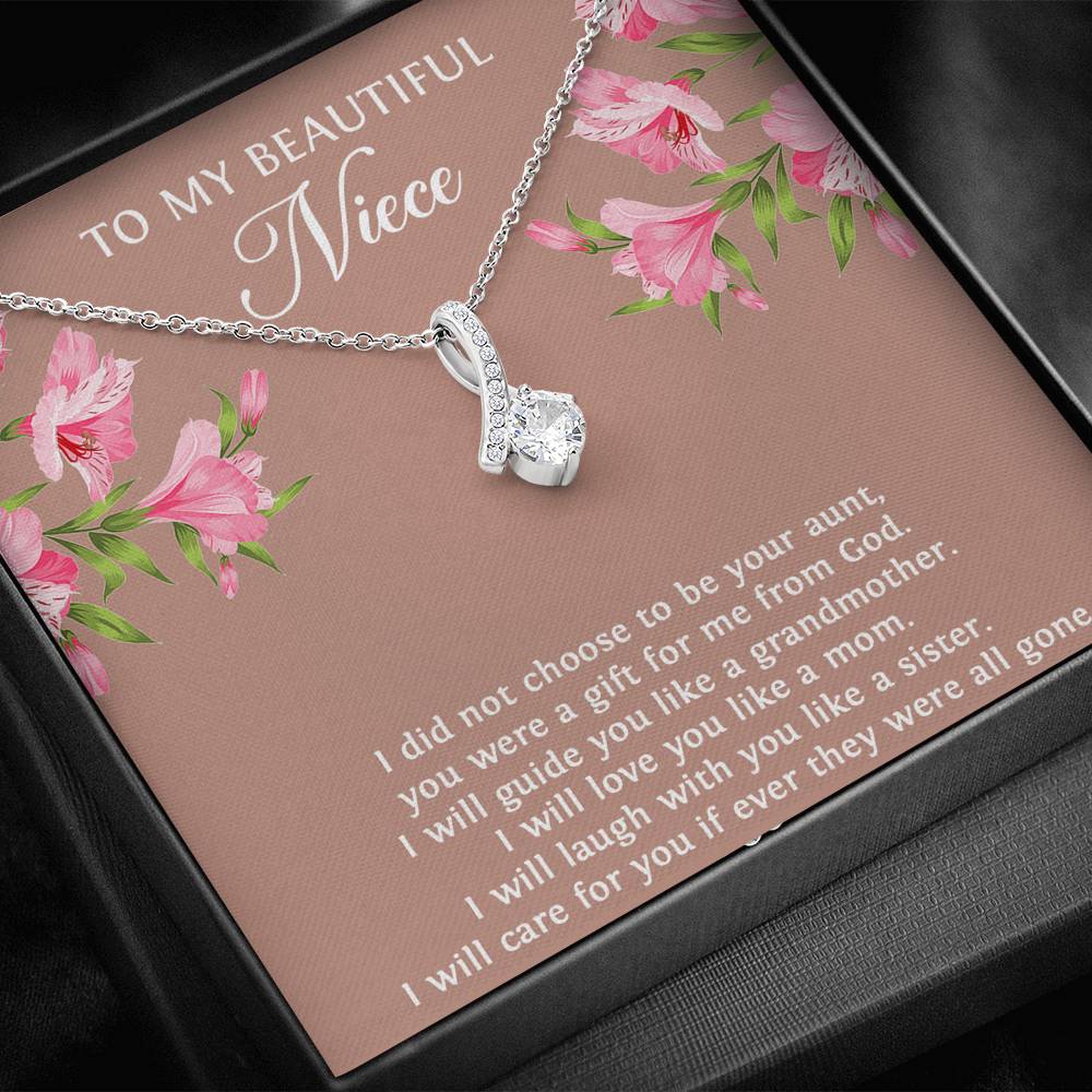 To My Niece  Gifts, You Were A Gift For Me From God, Alluring Beauty Necklace For Women, Birthday Present Idea From Aunt