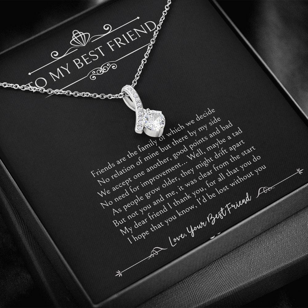 To My Friend Gifts, I'd Be Lost Without You, Alluring Beauty Necklace For Women, Birthday Present Idea From Bestie
