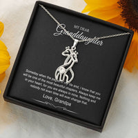 Load image into Gallery viewer, To My Granddaughter Gifts From Grandpa, Someday When The Pages Of My Life End, Giraffe Necklace For Women, Birthday Present Idea From Grandfather

