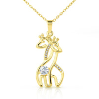 Load image into Gallery viewer, To My Granddaughter Gifts From Grandpa, Someday When The Pages Of My Life End, Giraffe Necklace For Women, Birthday Present Idea From Grandfather
