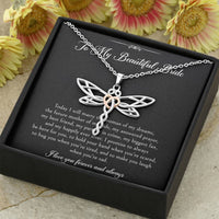 Load image into Gallery viewer, To My Bride Gifts, I Love You Forever And Always, Dragonfly Necklace For Women, Wedding Day Thank You Ideas From Groom
