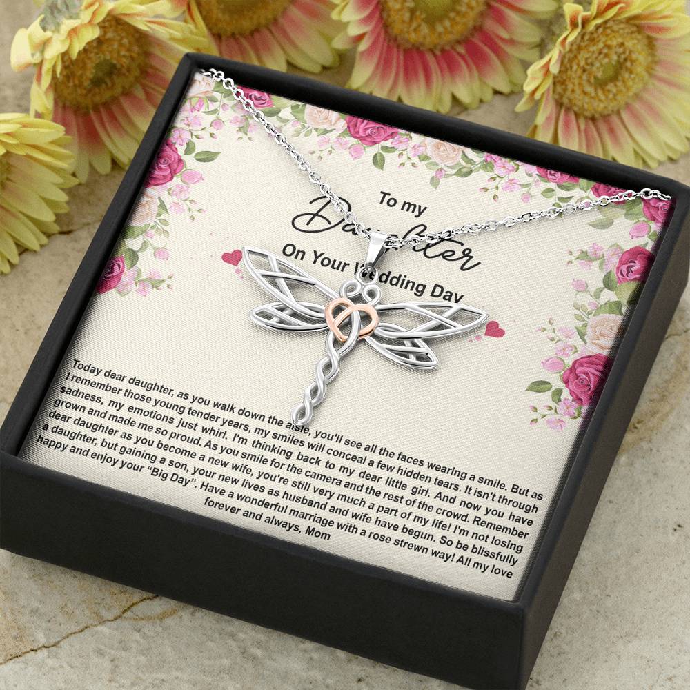 To My Bride Gifts, Enjoy Your Big Day, Dragonfly Necklace For Women, Wedding Day Thank You Ideas From Mom