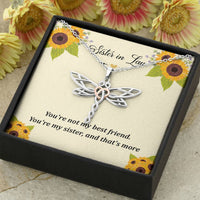 Load image into Gallery viewer, To My Sister-in-law Gifts, You&#39;re Not My Best Friend, Dragonfly Necklace For Women, Birthday Present Idea From Sister
