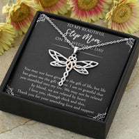 Load image into Gallery viewer, To My Bonus Mom Gifts, I Am So Grateful, Dragonfly Necklace For Women, Wedding Day Thank You Ideas From Bride
