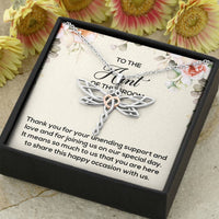 Load image into Gallery viewer, Aunt of the Groom Gifts, Thank You for Your Support, Dragonfly Necklace For Women, Wedding Day Thank You Ideas From Groom
