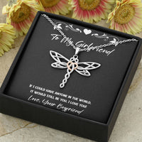 Load image into Gallery viewer, To My Girlfriend, It Would Still Be You, Dragonfly Necklace For Women, Anniversary Birthday Valentines Day Gifts From Boyfriend
