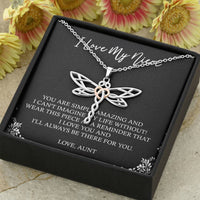 Load image into Gallery viewer, To My Niece  Gifts, You Are Simply Amazing, Dragonfly Necklace For Women, Birthday Present Idea From Aunt
