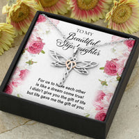 Load image into Gallery viewer, To My Stepdaughter Gifts, For Us To Have Each Other, Dragonfly Necklace For Women, Birthday Present Idea From Stepmom Stepdad
