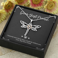 Load image into Gallery viewer, To My Friend Gifts, I Don&#39;t Know What I Would Do Without You, Dragonfly Necklace For Women, Birthday Present Idea From Bestie

