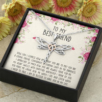Load image into Gallery viewer, To My Best Friend Gifts, I Am So Blessed, Dragonfly Necklace For Women, Birthday Present Idea From Bestie
