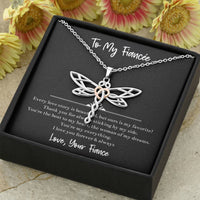Load image into Gallery viewer, To My Fiancée, The Woman Of My Dreams, Dragonfly Necklace For Women, Anniversary Birthday Valentines Day Gifts From Fiancé
