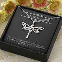 Load image into Gallery viewer, To My Bonus Mom Gifts, More Than Just A Parent, Dragonfly Necklace For Women, Birthday Mothers Day Present From Bonus Daughter

