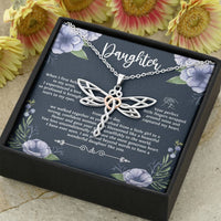 Load image into Gallery viewer, To My Daughter Gifts, When I First Held You In My Arms, Dragonfly Necklace For Women, Birthday Present Ideas From Mom Dad
