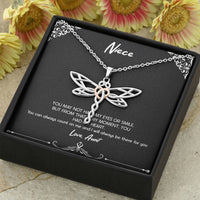 Load image into Gallery viewer, To My Niece  Gifts, You Can Always Count On Me, Dragonfly Necklace For Women, Birthday Present Idea From Aunt
