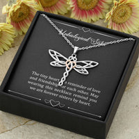 Load image into Gallery viewer, To My Unbiological Sister Gifts, Reminder of Love, Dragonfly Necklace For Women, Birthday Present Idea From Sister-in-law
