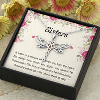 Load image into Gallery viewer, To My Sister Gifts, Someone Who Loves You From The Heart, Dragonfly Necklace For Women, Birthday Present Idea From Sister Brother
