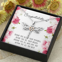 Load image into Gallery viewer, Graduation Gifts, Within You, Dragonfly Necklace For Women, College Preschool High School Graduation Present
