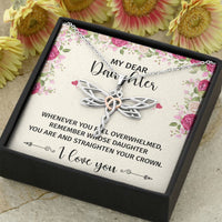 Load image into Gallery viewer, To My Daughter Gifts, Whenever You Feel Overwhelmed, Dragonfly Necklace For Women, Birthday Present Ideas From Mom Dad
