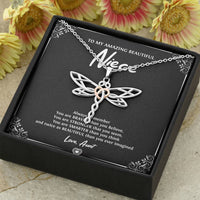 Load image into Gallery viewer, To My Niece  Gifts, Always Remember, Dragonfly Necklace For Women, Birthday Present Idea From Aunt
