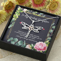 Load image into Gallery viewer, To My Badass Daughter Gifts, Whenever You Feel Fragile, Dragonfly Necklace For Women, Birthday Present Ideas From Mom Dad
