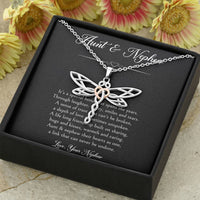 Load image into Gallery viewer, To My Aunt Gifts, Special Bond, Dragonfly Necklace For Women, Birthday Present Idea From Nephew
