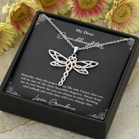 Load image into Gallery viewer, To My Granddaughter Gifts, One Of The Most Beautiful Chapters, Dragonfly Necklace For Women, Birthday Present Idea From Grandma
